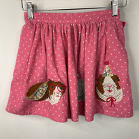 Size 8-9: Mini Boden Pink/White Polka Dots Skirt