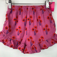 Size 4 (100): Hanna Andersson Pink/Red Floral Ruffled Shorts