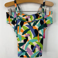 Size 10 (140) :Hanna Andersson Colorful Birds 2pc Swim Suit