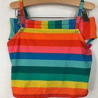 Size 10 (140) :Hanna Andersson Colorful Striped 2pc Swim Suit