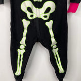 Size 12-18m: Gap Black/Green Neon Skeleton 1pc PJs
