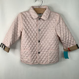 Size 3: Collector's Corner Burberry Light Pink Quilted Diamond Snap Closer Coat