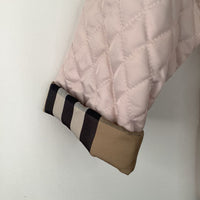 Size 3: Collector's Corner Burberry Light Pink Quilted Diamond Snap Closer Coat
