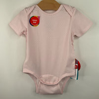 Size 6-9m: Magnetic Me Pink White Polka Dot Short Sleeve Onesie NEW
