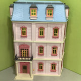 Playmobil Pink/Blue Dollhouse W/ Extra Floor & Assorted Accessories *As Is