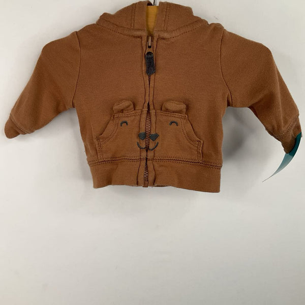Size Premie: Carter's Brown Bear Zip-Up Hoodie