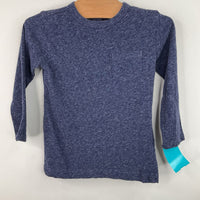 Size 18-24m: Primary Blue Heathered Long Sleeve Shirt