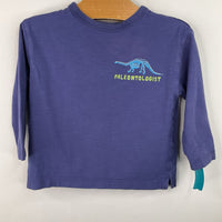Size 18-24m: Mini Boden Blue "Paleontologist" Long Sleeve Shirt