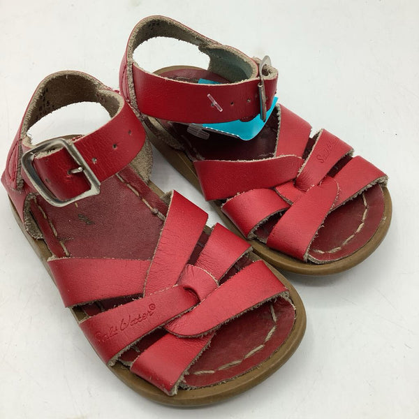 Size 4: Salt Water Red Buckle Strap Sandals