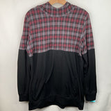 Size L: Smallshow Red/Grey Plaid Nursing Hoodie