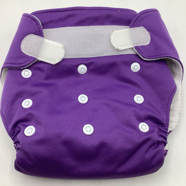 Size O/S: Imagine Purple Adjustable Velcro/Snap Diaper