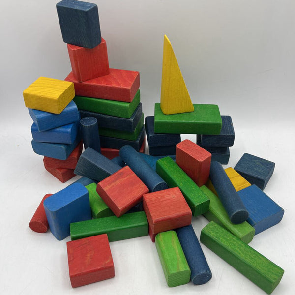 Gallon Bag Of Assorted Wooden Building Blocks