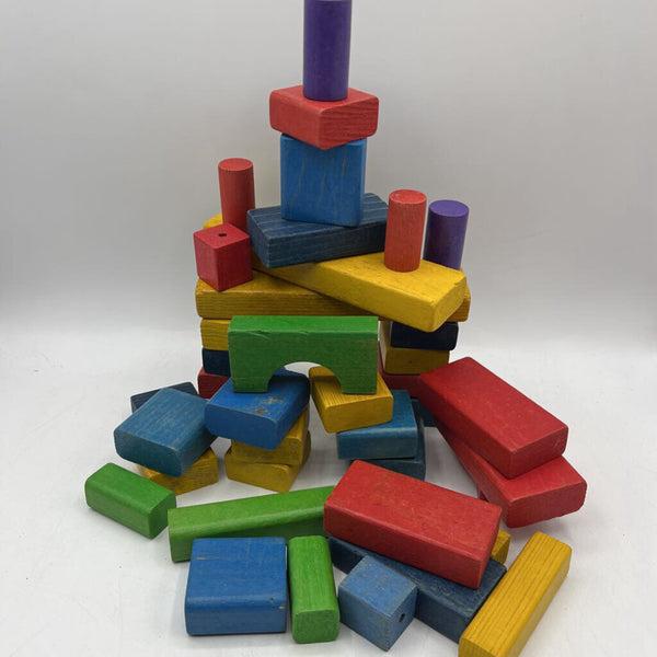 Gallon Bag Of Assorted Wooden Building Blocks
