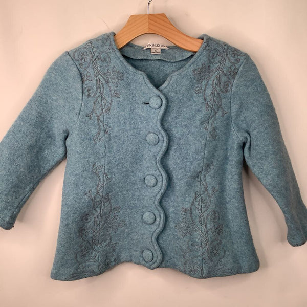 Collectors Corner: Size 10: Pendleton Blue Button-Up 100% Lambs Wool Coat