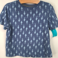 Size 5: Old Navy Blue Shark Print T-Shirt
