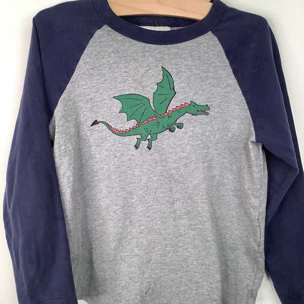 Size 5 (110): Hanna Andersson Grey/Black Long Sleeve Shirt