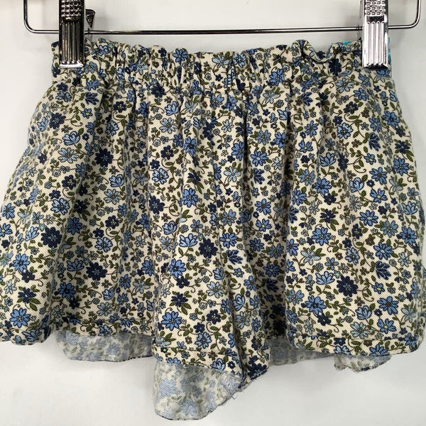 Size 2-3: Zara Creme/Blue Floral Shorts