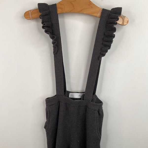 Size 2-3: Zara Grey Knitted Suspender Pants
