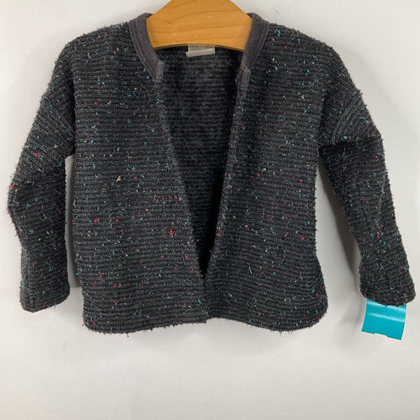 Size 12-18m: North Of West Black/Colorful Spotted Knitted Cardigan