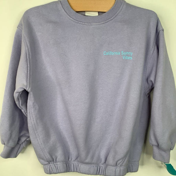 Size 4: Zara Purple "California Suny Vibes" Sweater