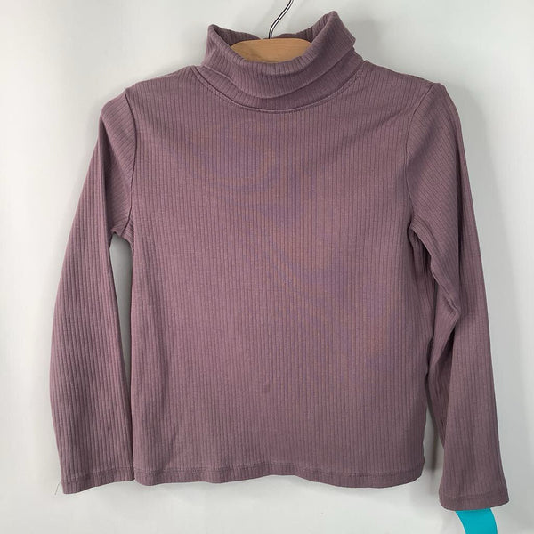 Size 5-6: H&M Purple Ribbed Turtle Neck Long Sleeve Shirt-REDUCED