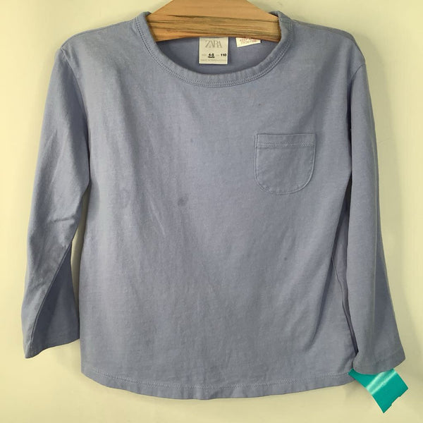 Size 4-5: Zara Blue Long Sleeve Shirt -REDUCED