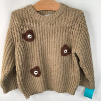 Size 4-5: Zara Brown Bear Knitted Sweater
