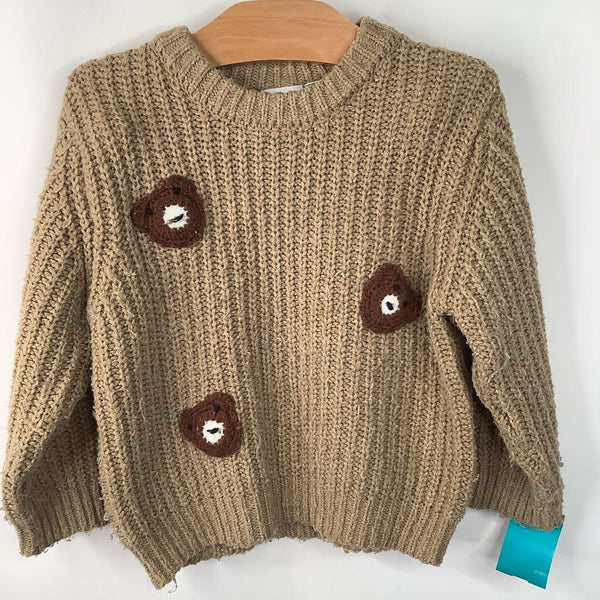 Size 4-5: Zara Brown Bear Knitted Sweater
