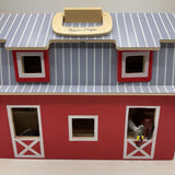 Melissa & Doug Wooden Take-Along Barn W/Animals