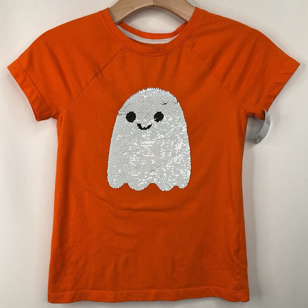 Size 7-8: Cat & Jack Orange Sequin Ghost T-Shirt