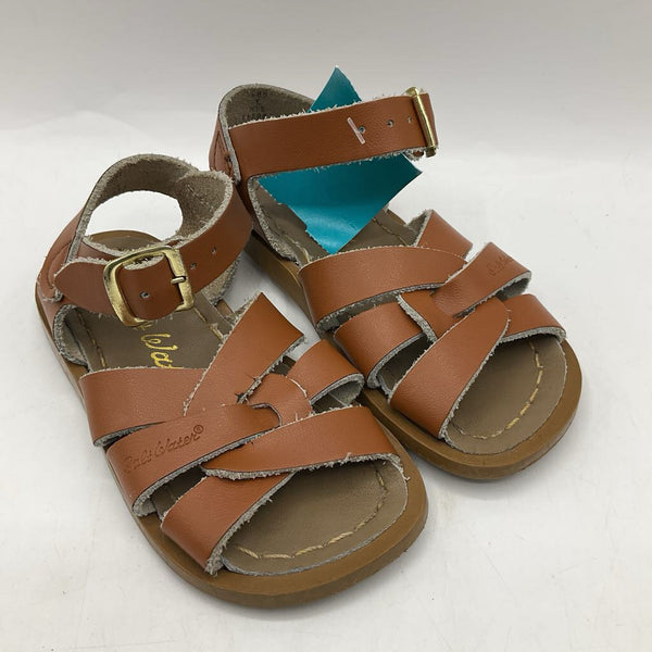 Size 6: Saltwater Sandals Brown Buckle Strap Sandals