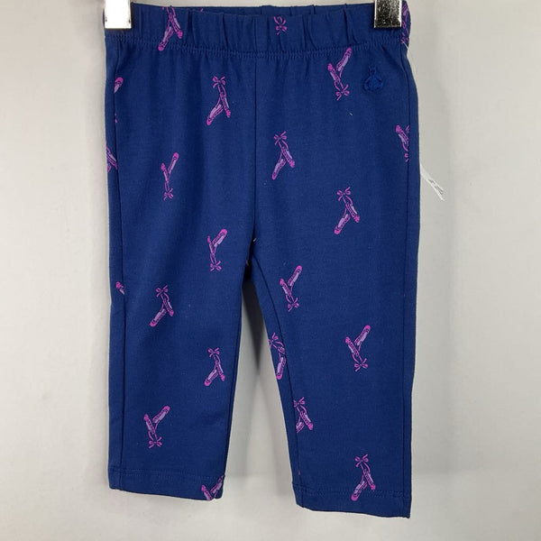 Size 3-6m: Gap Blue/Purple Dance Shoes Leggings-NEW W/Tag