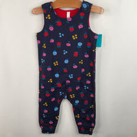 Size 18-24m (80): Hanna Andersson Blue/Colorful Floral Cozy Tank Romper