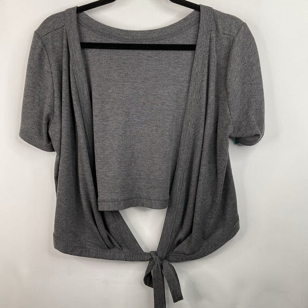 Size L: Latched Mama Grey Wrap Nursing T-Shirt