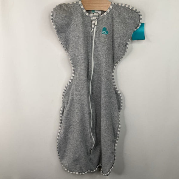 Size M: Love To Dream Grey Striped Sleepsack