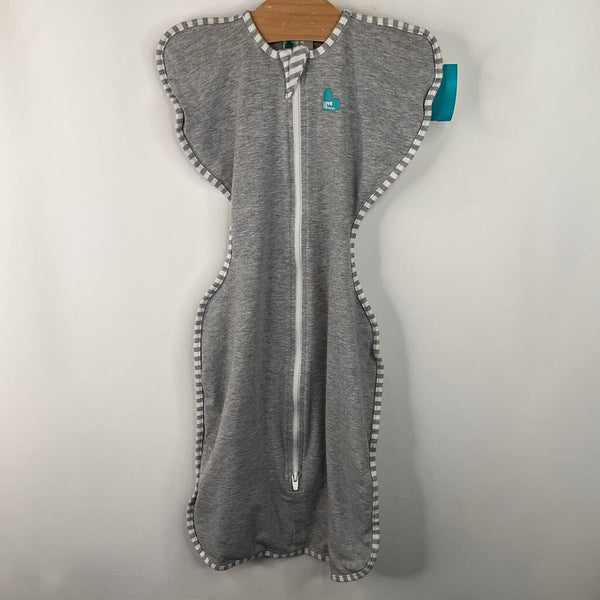 Size M: Love To Dream Grey Striped Sleepsack