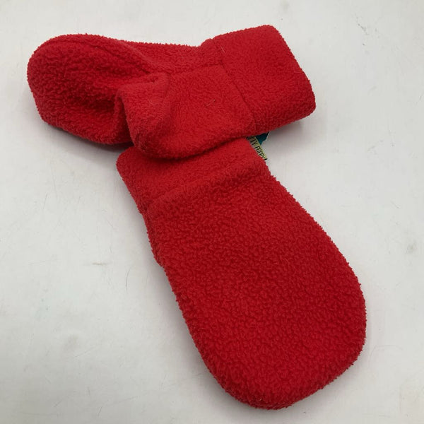 Size Toddler: Lofty Poppy Red Fleece Mittens