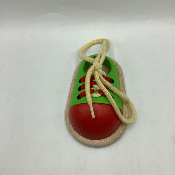 Plan Toys Wooden Learning Lace Up Shoe