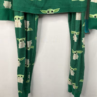 Size 12 (150): Hanna Andersson Green Grogu 2pc Pjs