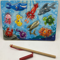 Melissa & Doug Wooden Magnetic Fishing Game Puzzle
