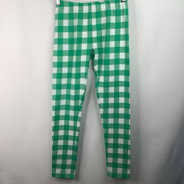 Size 12 (150): Hanna Andersson Green/White Checkered Leggings