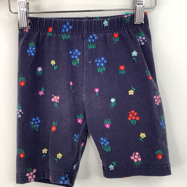 Size 4 (100): Hanna Andersson Blue/Colorful Floral Cartwheel Shorts