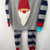 Size 5 (110): Hanna Andersson Grey/Red/Blue Santa 2pc PJs