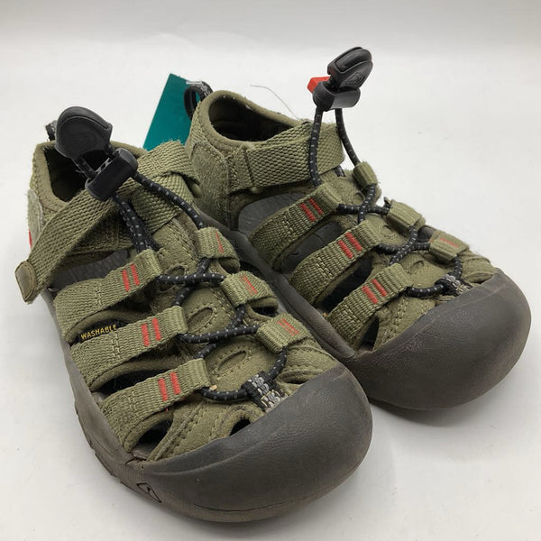 Size 10: Keen Green Toggle/Velcro Strap Sandals
