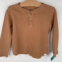 Size 3: Gap Brown Waffle Textured Long Sleeve Shirt