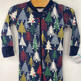 Size 2 (85): Hanna Andersson Blue Holiday Trees 1pc PJs