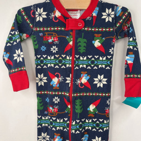 Size 2 (85): Hanna Andersson Blue Holiday Gnome 1pc PJs