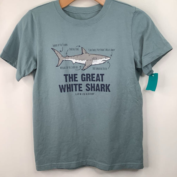 Size 12: Life Is Good Green "The Great White Shark" T-Shirt