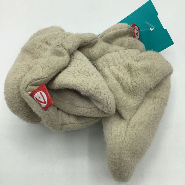 Size 3m: Zutano Creme Fleece Booties