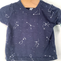 Size 3-6m: Monica + Andy Blue Constellations Print T-Shirt